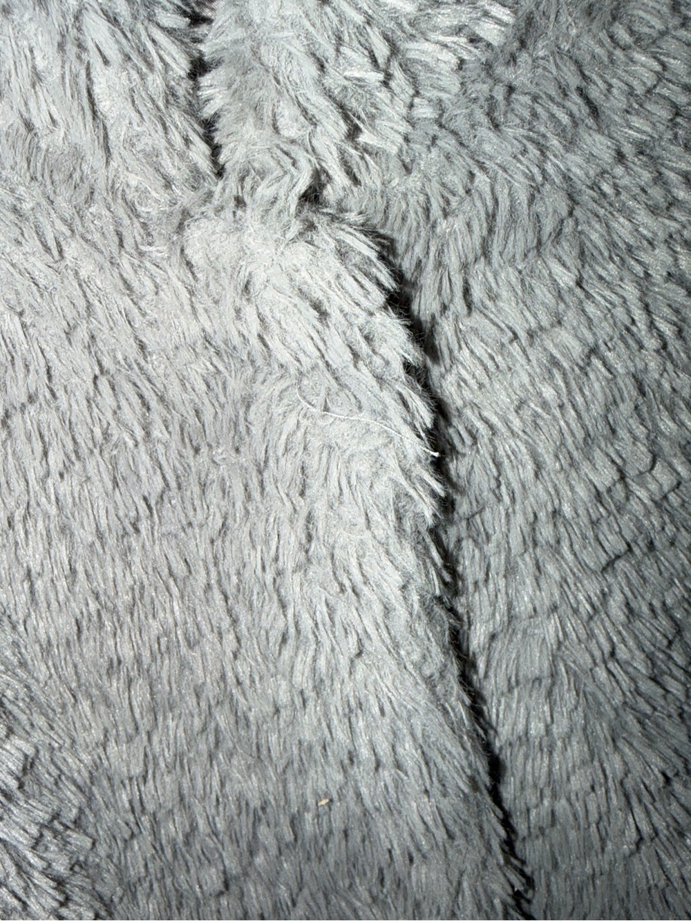 Kenneth Cole Light Gray Teddy Faux Shearling Coat - Picture 7 of 7